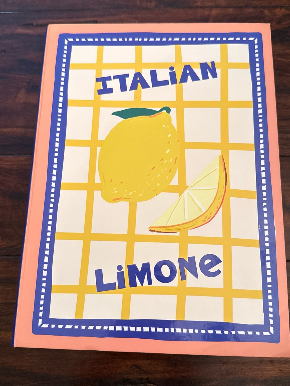 Italian Limone Decorative Wall Plaque - Lemon Motif (Peach, Yellow, Blue)
